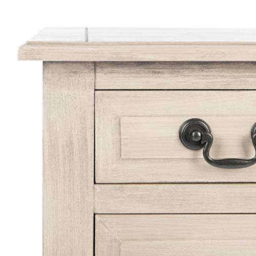 SAFAVIEH Home Collection – Primrose Greige Console Table with Three Drawers & Shelf, Classic Contemporary Storage Console, Compact Entryway Design (CNS5707D) SAFAVIEH