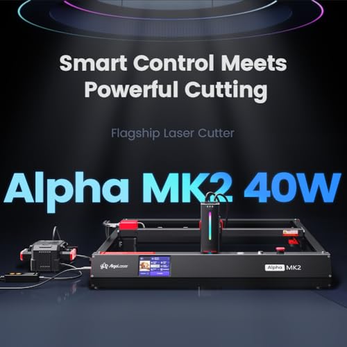 Algolaser 40000mW Laser Engraver Machine - Laser Cutter/Engraver with Air Assist Kit - Laser Engraving Machine with 3.5" Smart Touchscreen & AlgoOS System,Laser Engraver for Metal,Wood,Acrylic AlgoLaser