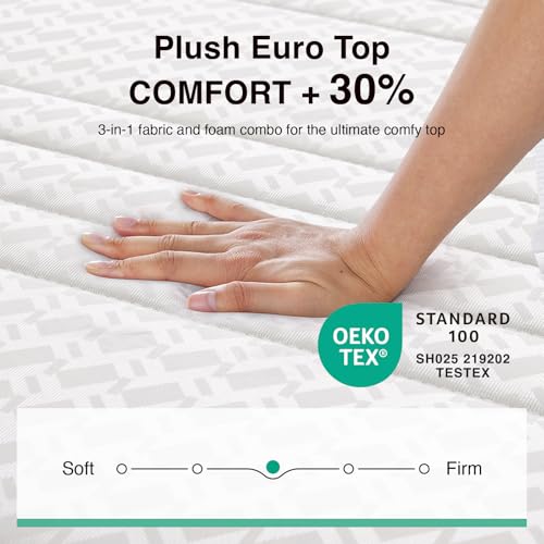 Novilla 12 Inch Full Size Mattress in a Box, Hypoallergenic & Back Pain Relief, Hybrid Full Mattresses with Smarts Coils, Fiberglass Free CertiPUR-US Certified Colchones No Box Spring Needed Novilla