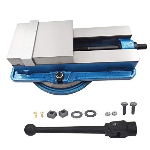 WFLNHB 6 x 7.87" Accuracy Mill Vise Lengthen 360 Degree Swiveling Base Replacement for Milling Shaping and Drilling Machines WFLNHB