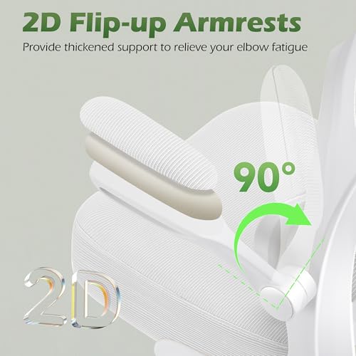 AreShark Office Chair Ergonomic Desk Chairs with Adjustable Lumbar Support& Headrest Hanger, High Back Breathable Mesh Chair with Wheels, Rolling Swivel Comfy Task Computer Chair for Home Work Gaming AreShark