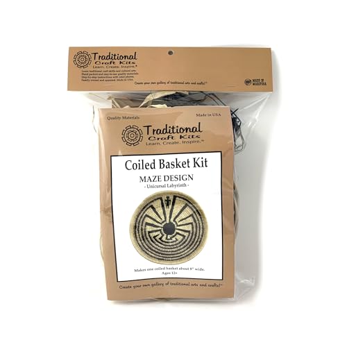 Coiled Basket Kit - Maze Design Traditional Craft Kits