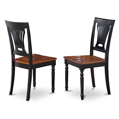 East West Furniture AVPL7-BCH-W 7 Piece Dining Room Furniture Set Consist of an Oval Kitchen Table with Butterfly Leaf and 6 Dining Chairs, 42x60 Inch, Black & Cherry East West Furniture