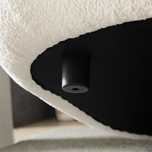 Modern Luxury Oversized Curved Sofa Couch,Beautiful and Comfy Boucle Fabric Lounge Cloud Sofa& Couch with 4 Pillows for Apartment,House Living Room Furniture ERYE