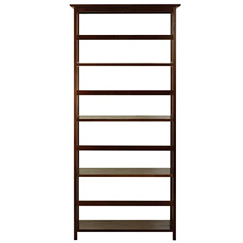 Casual Home Mission Style 5-Shelf Bookcase, Walnut Casual Home