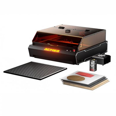 ACMER P3 24W(24,000mW) Diode Enclosed Laser Engraver, Built-in Air Assist, Honeycomb, 48000mm/min Batch Process Speed, CNC Laser Cutter and Engraver Machine, Laser Safety Class 1