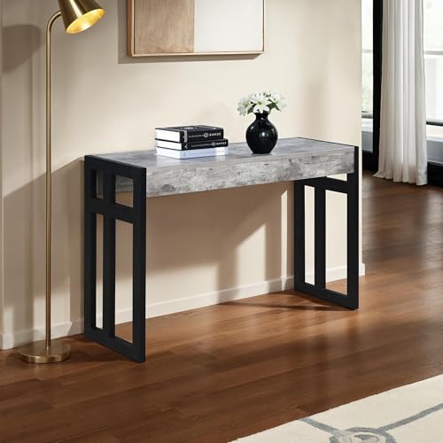 Convenience Concepts Monterey Console Table 49.5" - Modern Narrow Sofa Display Accent with Storage Shelf for Contemporary Living Room, Entryway, Hallway, or Bedroom, Faux Birch Convenience Concepts