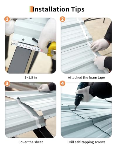 GarveeLife 12x13 ft Metal Carport Shed, Reinforced Frame and Steel Roof for All-Weather Use, Permanent Shelter for Cars, Motorcycles, ATVs, or Boats GarveeLife