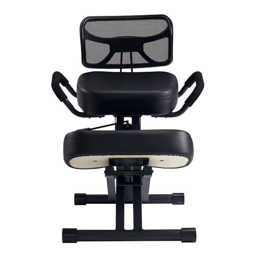 Master Massage Ergonomic Kneeling Chair with Back Support for Office -Posture Chair with Angled Seat and Backrest for Home and Office-Posture Correction Stool-Improve Your Posture Master Massage Equipment