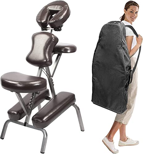 Master Massage Bedford Adjustable Portable Folding Full Body Massage Chair, Coffee, 11" x 14" x 39" Master Massage Equipment