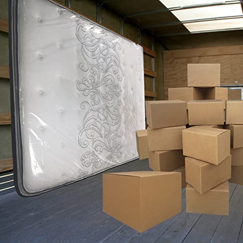 Uboxes King Mattress Poly Covers, 76 x 15 x 104 inch, 2 Count (Pack of 1), Clear Uboxes