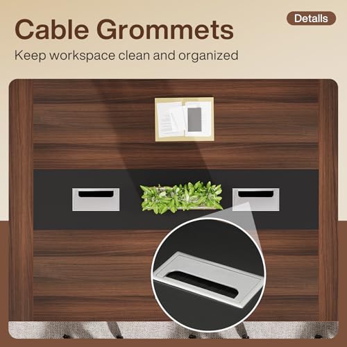 Tribesigns 8ft Conference Table, Large Meeting Table for 8-10 People, Business Seminar Furniture for Office Conference Room Tribesigns