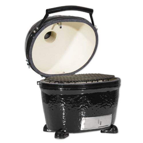 Primo 774 Ceramic Charcoal Smoker Grill, Oval Junior Primo