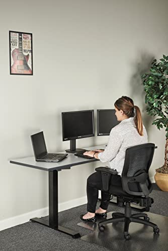 Alera 2-Stage Electric Adjustable Table Base, 48 to 72w x 24 to 36d x 27.5 to 47.2h, Black Alera