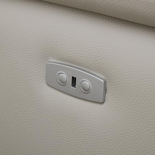 Luxury Power Reclining Motion Sectional Sofa, Oversized Living Room Convertible Sofa&Couch Leather Upholstered Padded Armrests Tufted Couch W/Wide Chaise Daybed,USB Ports and Adjustable Headrests FANYE