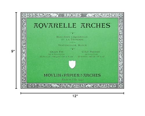 Arches Watercolor Block, Cold Press 9"X12" Arches