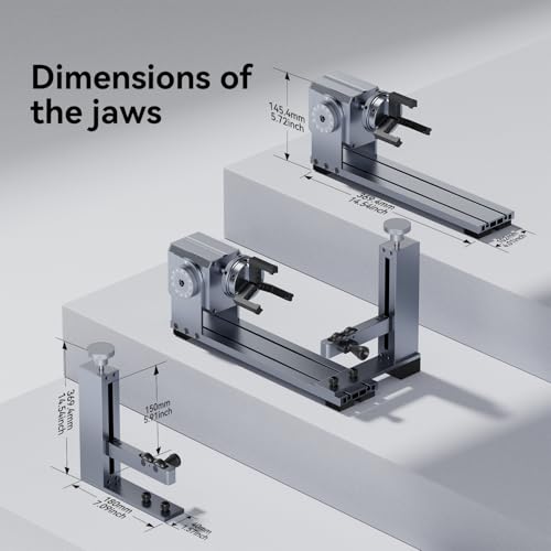 Longer Rotary Extension for Nano Series, Ray5 Series, B1 Series, Other Frame Engraving Machines (Must with 12 Pcs Riser), Y-axis Rotary Roller for Engraving Cylindrical Objects, Wine Glass, Tumbler Longer