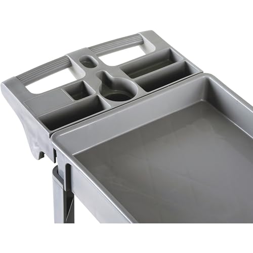 Ironton 500-Lb. Capacity 2 Tray Utility Cart, Maintenance-Free Structural Foam Construction Cargo Pushcart, Scratch Resistant, Easy to Clean Service Ironton