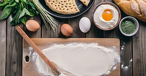French Wood Baking and Pastry Rolling Pin – 15.35" Long x 1.18" Diameter for Pizza, Pie, Cookie Dough, and Much More Generic