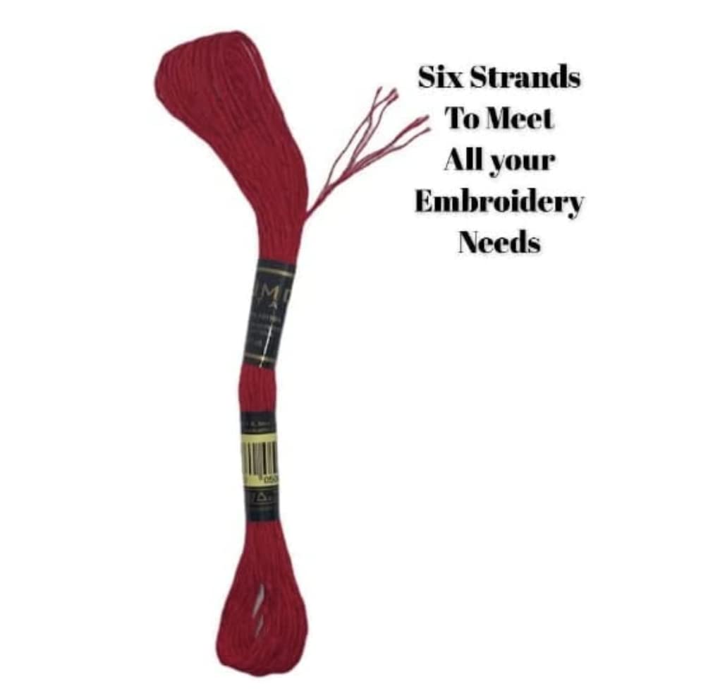 UMC STAG Pack of 12 Premium Embroidery Thread | 100% Egyptian Cotton Premium Skeins | Cross Stitch Embroidery Floss | Oeko TEX Certified Stranded Cotton | Ideal for Arts & Crafts (White-12) UMC STAG