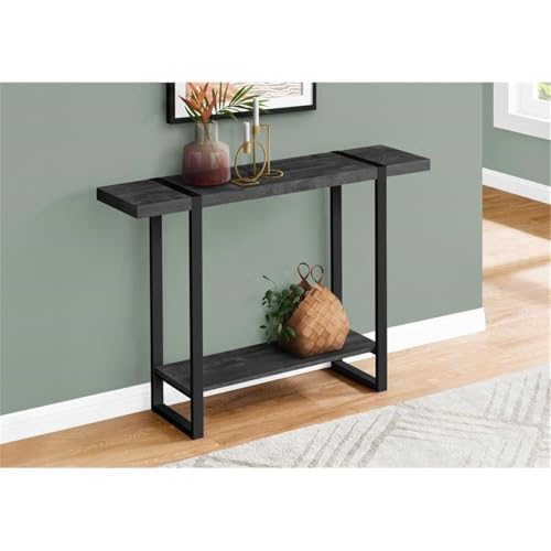 Monarch Specialties I 2861 Accent Table, Console, Entryway, Narrow, Sofa, Living Room, Bedroom, Metal, Laminate, Black, Contemporary, Modern Monarch Specialties