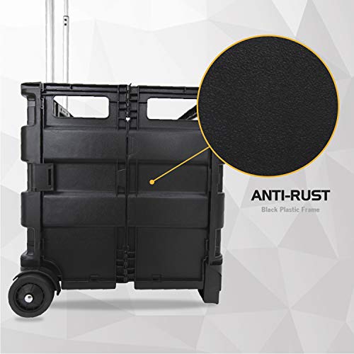 Olympia Tools 85-010 Grand Pack-N-Roll Portable Tools Carrier with Telescopic Handle, 80 Lb. Load Capacity, Black Olympia Tools