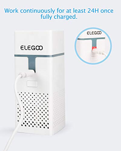 ELEGOO Mini Air Purifier with Activated Carbon Filter and Universal Adaptor for LCD/DLP/MSLA Resin 3D Printer(Pack of 2) ELEGOO