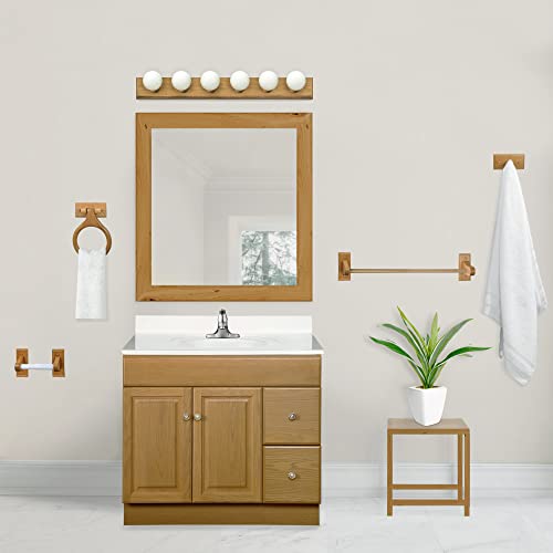 Design House 561183 Dalton Rustic Towel Bar for Bathroom Kitchen Closet, 18 inch, Honey Oak Design House