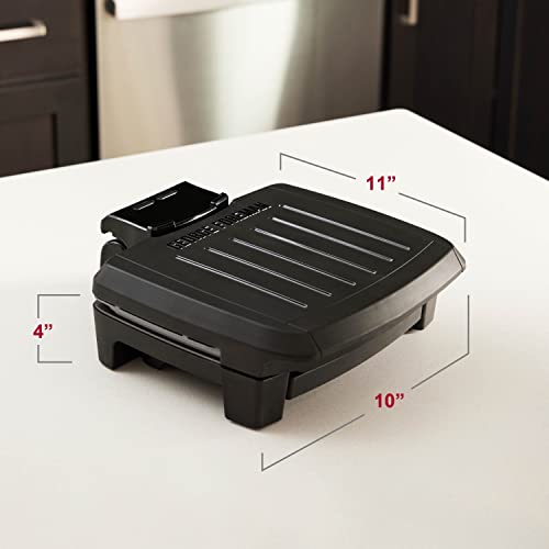 George Foreman® Fully Submersible™ Grill, NEW Dishwasher Safe, Wash the Entire Grill, Easy-to-Clean Nonstick, Black/Grey George Foreman