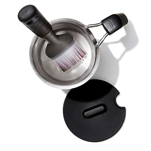 OXO Good Grips Grilling Tools, Basting Pot and Brush, Black OXO