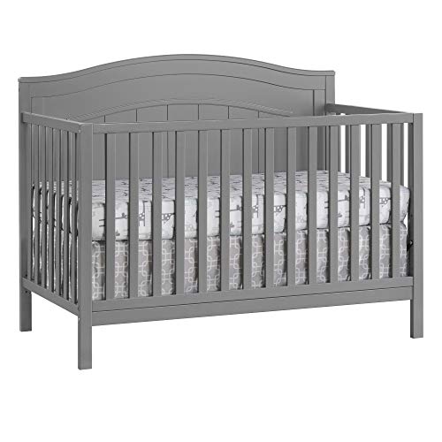 Oxford Baby North Bay 4-in-1 Convertible Baby Crib, Dove Gray, GreenGuard Gold Certified Oxford Baby