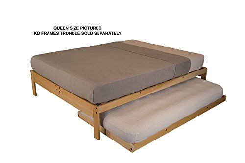 KD Frames Nomad Platform Bed - Twin Bed Frame - Unfinished Wood Bed Frame - Minimalist Swedish Design - Natural Wood Bed - Easy Assembly, No Box Spring Needed - Solid Wood Twin Platform Bed KD Frames