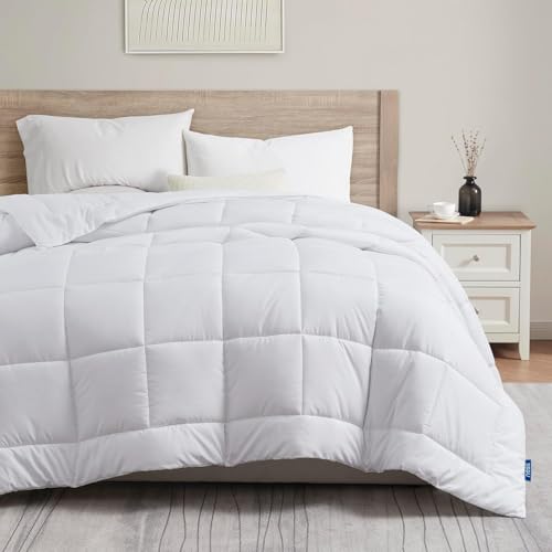 Nestl Comforter Duvet Insert, Quilted Down Alternative Comforter Twin XL Size, All Season White Duvet Inserts, Twin XL Size with Corner Tabs Nestl