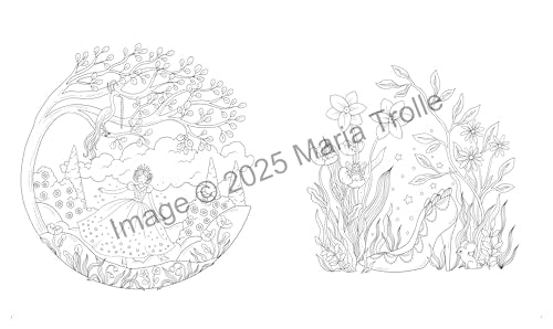 Fairytale Worlds: Coloring Book WoodArtSupply