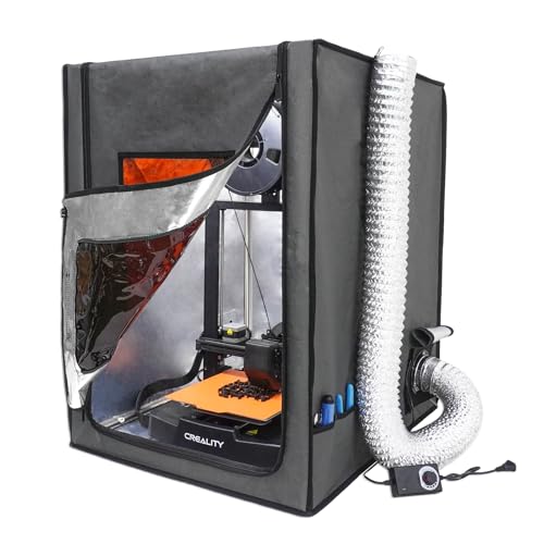 Resin 3D Printer Enclosure with Ventilation Filter, 12V Fan 5000RPM with Speed Control Fume Extraction, Dustproof Tent Constant Temperature Protective Cover for Ender 3 Pro/V2/Ender3 S1/ Neo POLISI3D
