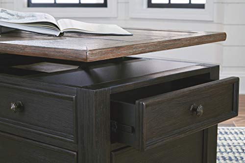 Signature Design by Ashley Tyler Creek Rustic Farmhouse Lift Top Coffee Table with Drawers, Brown & Black Signature Design by Ashley