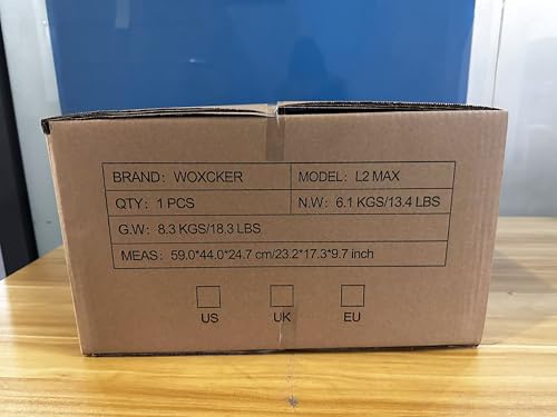 Laser Engraving Machine, Woxcker L2 MAX 5.5W Enclosure Laser Engraver, CNC Engraving Machine 0.01mm High Precision Laser Engraving and Cutting for Wood Metal Glass Suitable for Beginners Woxcker