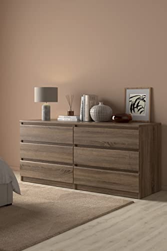 Tvilum Scottsdale 6 Drawer Double Dresser, Truffle Tvilum