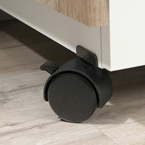 Sauder Miscellaneous Sewing/Craft Cart, L: 39.29" x W: 19.49" x H: 28.54", Soft White finish Sauder