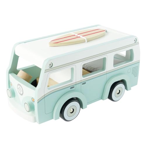 Le Toy Van - Wooden Holiday Campervan with Detachable Surfboard | Suitable for 3 Year Old + Le Toy Van