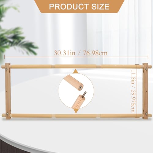 Embroidery Tapestry Scroll Frame, Detachable Cross Stitch Frame, Scroll Embroidery&Quilting Holder for Cross Stitch, Needlepoint, and Sewing Projects (30.31inch*11.8inch) guofa