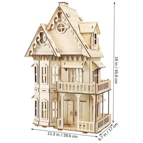3D House Jigsaw Puzzle Model Kit - CUTEROOM Fantasy Villa Dollhouse DIY Building Set for Adults, Creative Home Decor Gift