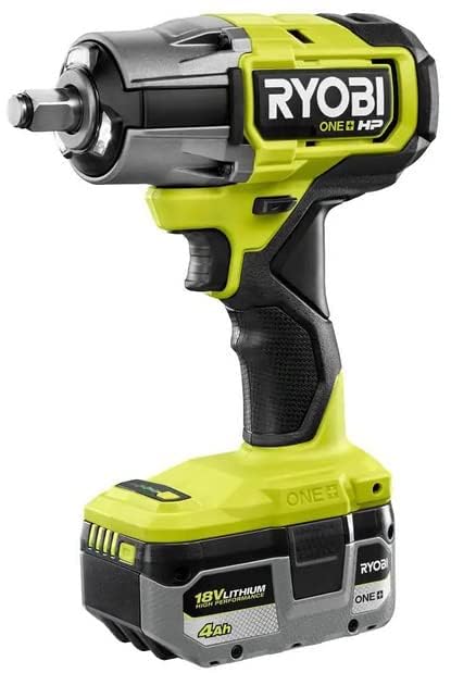 RYOBI P262K1 ONE+ HP 18V Brushless Cordless 4-Mode 1/2 in. Impact Wrench Kit w/ 4.0 Ah HIGH PERFORMANCE Lithium-Ion Battery & Charger RYOBI