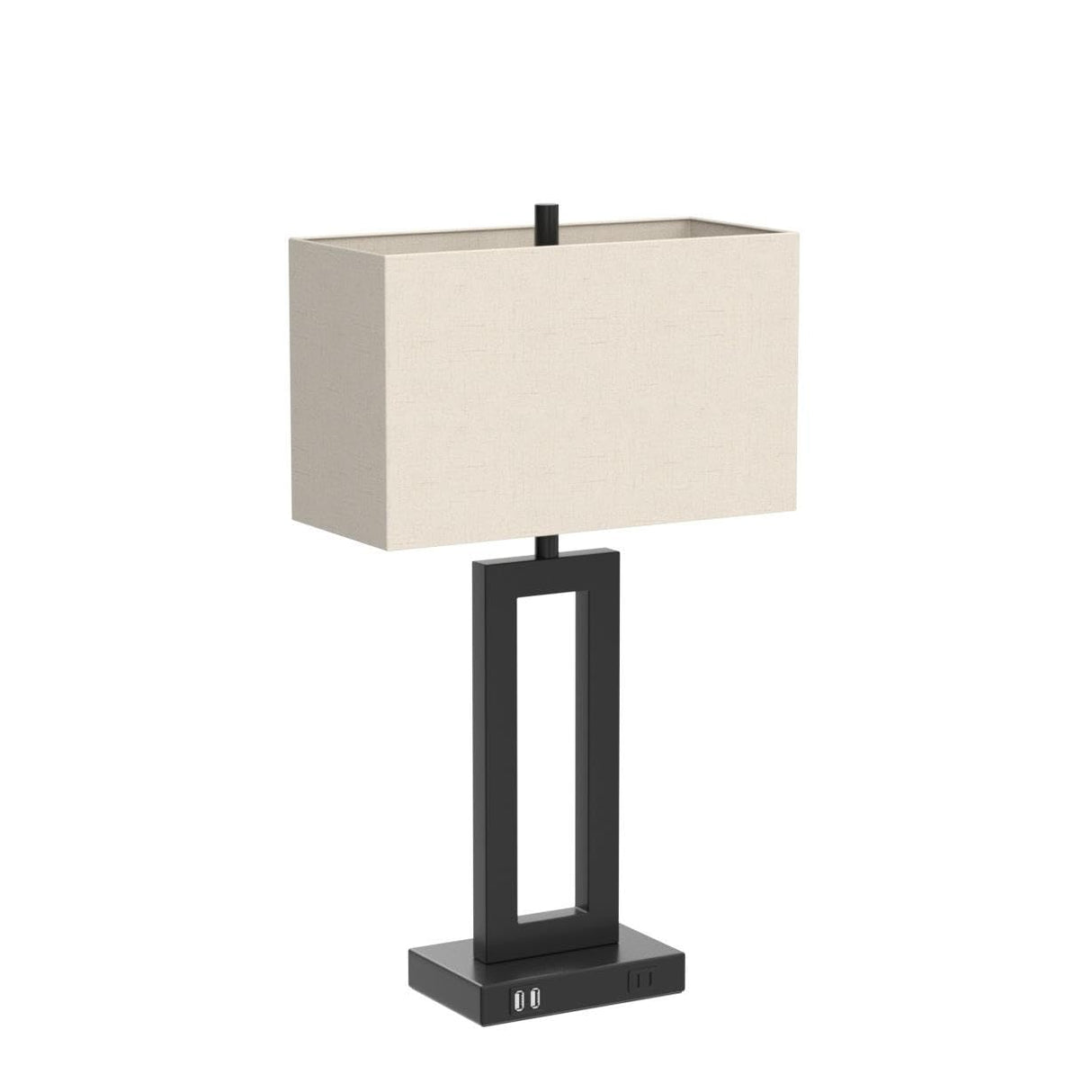 Set of 2 Touch Control Table Lamp with 2 USB Ports, 3-Way Dimmable Modern Nightstand Lamp Sets Bedside Touch Desk Lamp with Fabric Cream Shade For Bedroom Table Living Room Reading, Included Bulbs TOBUSA