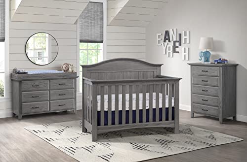 Soho Baby Chandler Premium 4-in-1 Convertible Crib, Graphite Gray, GreenGuard Gold Certified Soho Baby