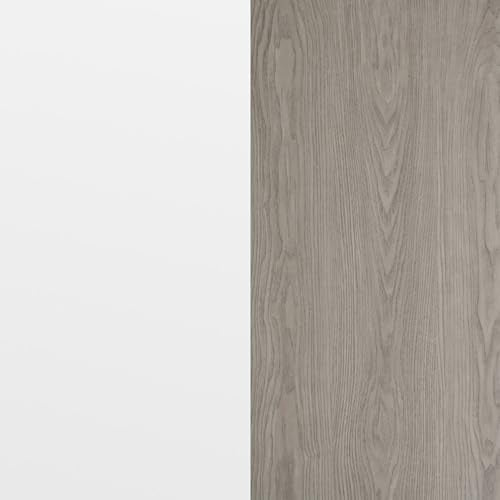 Flash Furniture 36" Round Table Reversible Laminate Top, White/Gray Flash Furniture