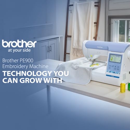 Brother Elite PE900 Large Embroidery Machine with Wireless LAN Bundle with Thread Kit (5 Items)