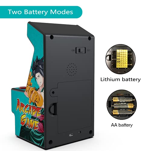 Golden Security Retro Mini Arcade Machine, Handheld Game Console with 156 Classic Video Games 2.8 Inch Color Display Rechargeable Battery, Support for TV Output, Birthday Present for Children Golden Security