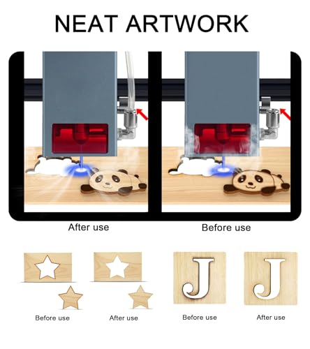 OMATAT Air Assist for Laser Engraver, 54 L/Min Strong Airflow Air Assist for La-ser Cutting and Laser Engraving, Remove Smoke, Low Noise Air Assist Pump with Adjustable Knob (110V) OMATAT