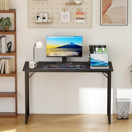 BestOffice Computer Desk,Home Office Desk, Modern Simple Style for Home Office Study Writing (Black, 47 Inch) BestOffice